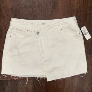 pacsun white denim mini skirt